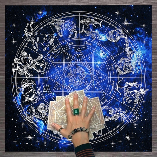 23x23In flannel Tarot Dug Rune Divination Alter Tarot Patch Cover til troldmand Daglig brætspilskortmåtte 60*60cm