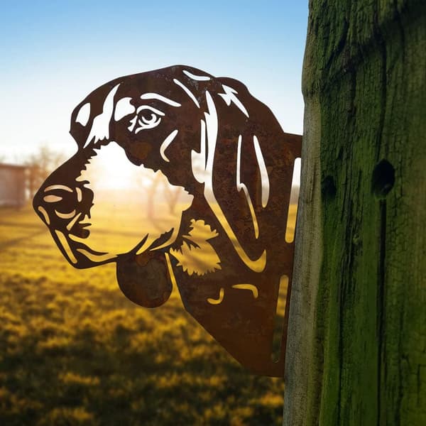 Labrador Hund 29*22cm Metall Hagepynt for gjerde, hjem og