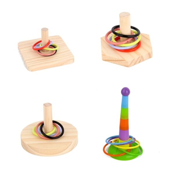 Papegojor Fågelleksak Mini esktop Stapling Leksak Parakiter Intelligens Träningsspel Utbildning Leksak för småfåglar D