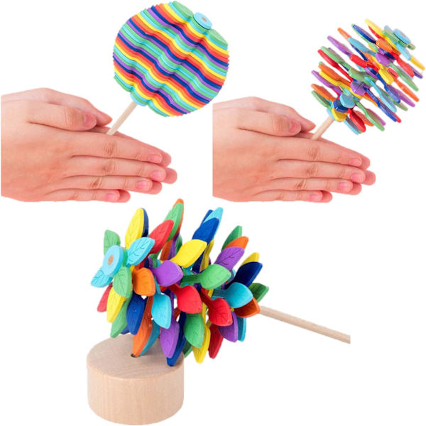 Trä kontor hem leksaker Stress Relief Toy - Lövformad display