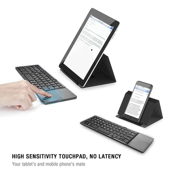 Trådløst mini-tastatur med touchpad i super slankt design