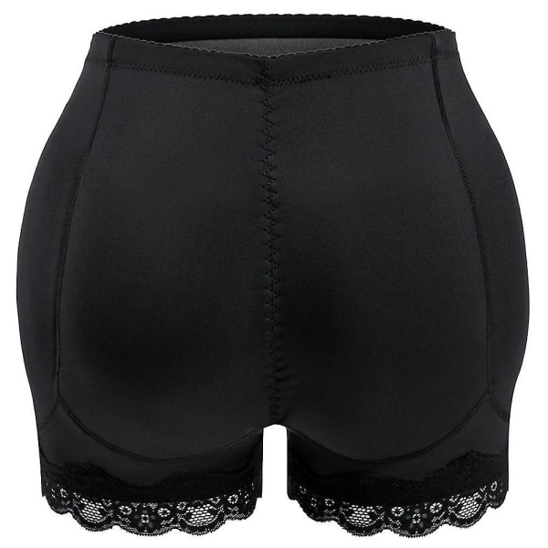 Dame Body Shaper Butt Lifter Bukser Butt Hip Enhancer Truser Shapewear Booty Lifter Fake Ass Booty Pad Kontroll Truser, svart M