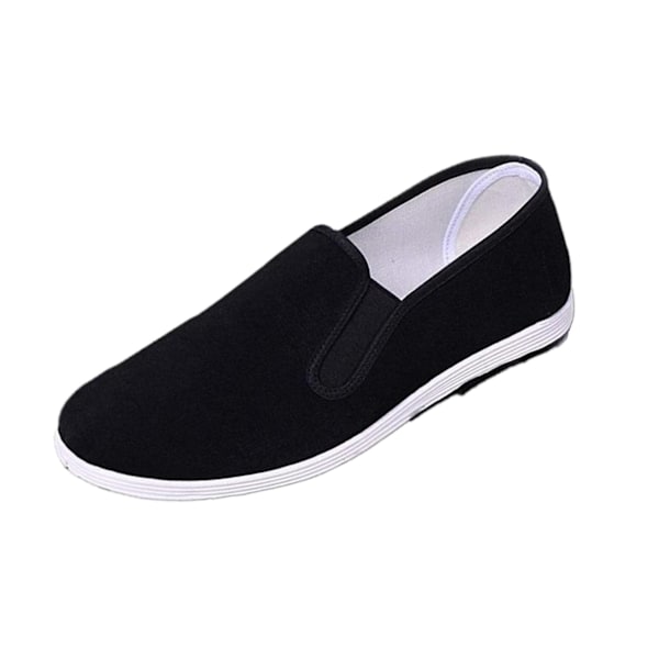 Kinesiske traditionelle Kung Fu Kampsport Tai Slipper Sko Black 42 Size