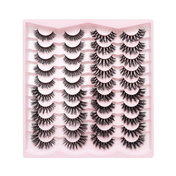 Løsnegler Falske Øyevipper Cat-Eye Vipper Faux Mink Vipper Naturlig utseende Fluffy Wispy vipper som ser ut som extensions 14