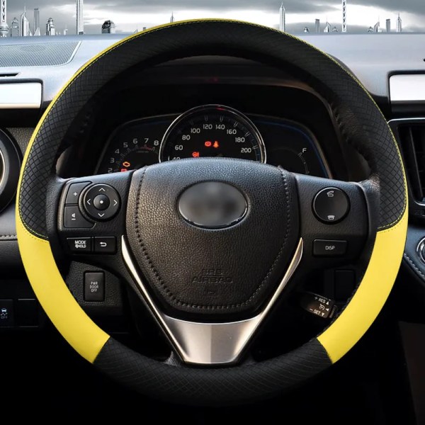 ()PU-läder Car Styling Cover för Toyota Corolla Avensis Yaris Rav4 Hilux Auris 2013 2014 2015 Biltillbehör Orange