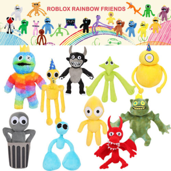 Rainbow Friends Doors Spill Plysj Leke Stoffdyr for Barn Yellow
