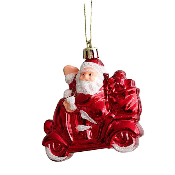 2 julgranskulor i plast Julgransdekor jul Santa Riding/2