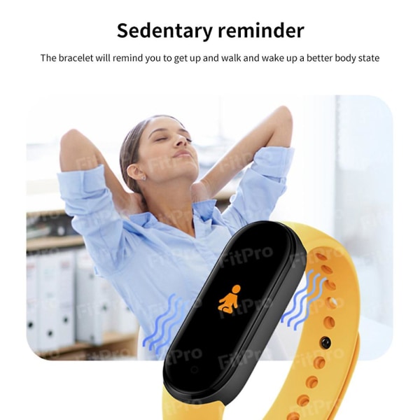 Mi 7 Smart Armbåndsur Fitness Tracker Sport Smartband Blodtryksmåler Armbånd Smart Band Opgraderet version pink