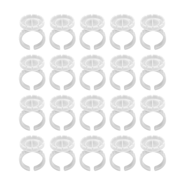 1/2/3 100x Limringar Lash Glue Cups för För Tattoo Volume Lash White 2.3x5.1cm 1Set