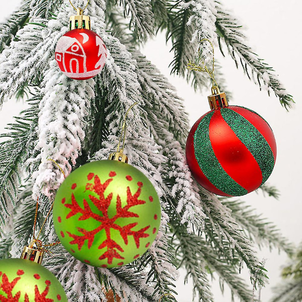 Julkulor för juldekorationer - julgransprydnader för jul- och festdekorationer style 4