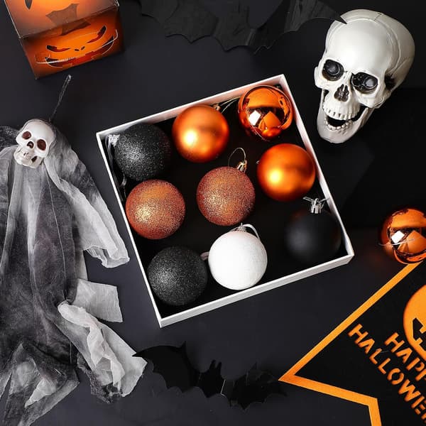 36 stykker høst Halloween julekulepynt Tredekorasjoner