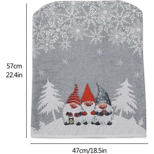 Set med 2 stretchiga tvättbara julstolsryggöverdrag för middagar