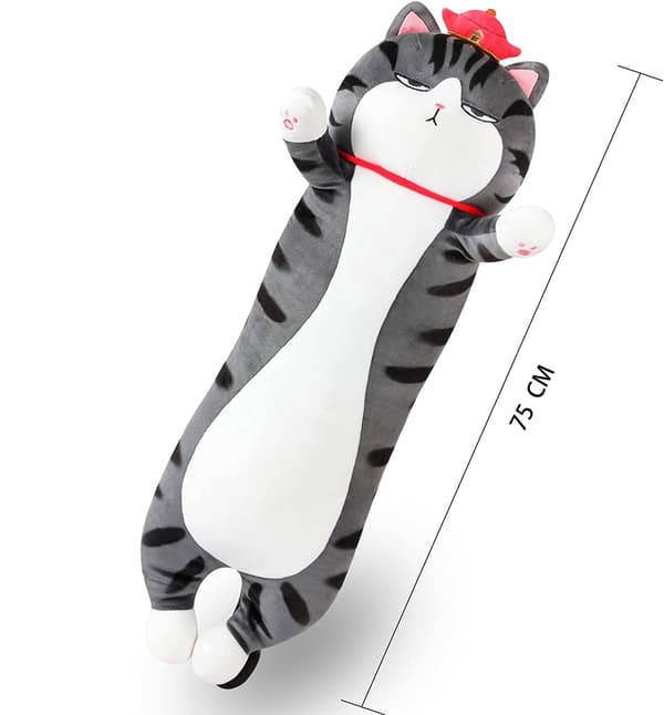 Cute Long Cat Doll Cat Throw Pillow for All Ages