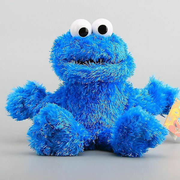 Plysjdyr Elmo Cookie Monster Barnedagspresent blue