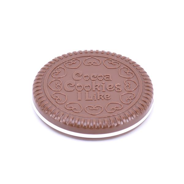 Söt chokladkaka formad modedesign sminkspegel med 1 set (2 stycken, slumpmässig färg) Sunmostar