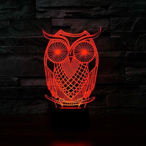 3D Ugle Ørn Natlampe Dyrelampe Touch Switch Dekor Bordlampe
