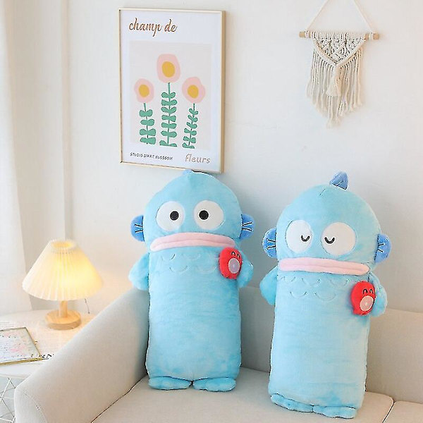 62 cm Kreativ plysch Fisk Monsterleksak Mjuk fylld Tecknad Djurdocka Flickvän Sova Lång Kudde Baby Barn Pojke Vän Gåva