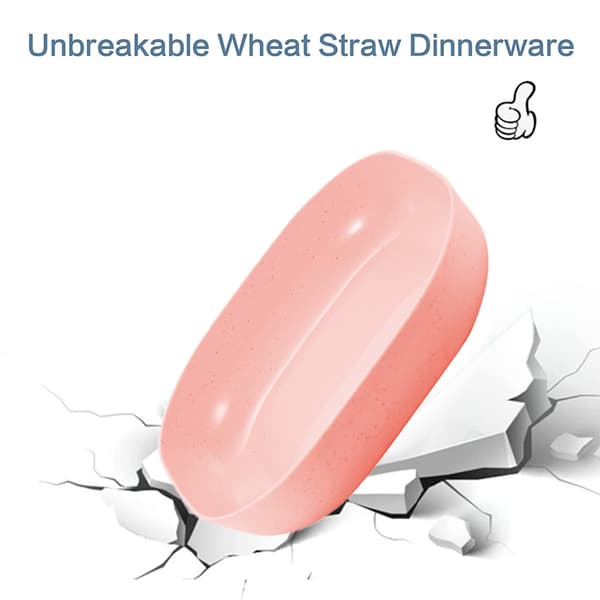 4 stk polypropenplasttallerkener med dype sider for oppvaskmaskin pink
