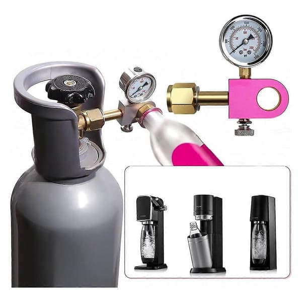 CGA320 CO2 hurtigpåfyllingsadapter, for Terra/Duo/Art rosa CO2-sylinder, adapter for fylling av rosa CO2-sylinder