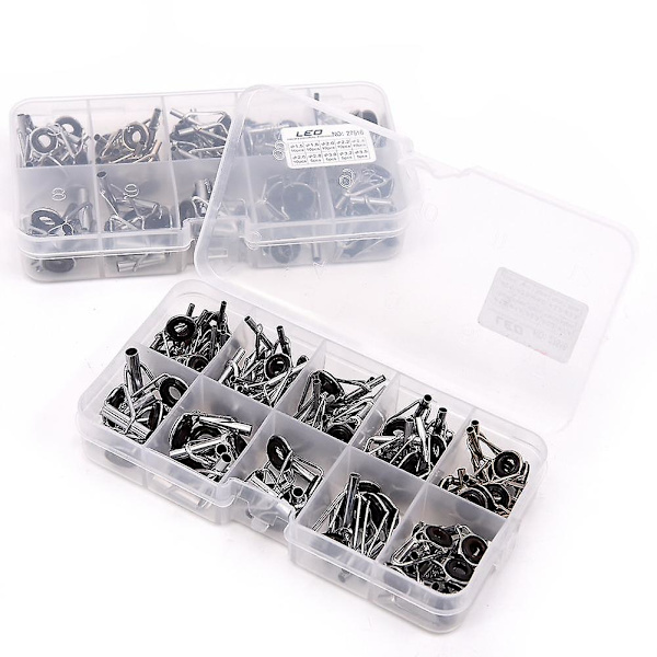 80 st ringar fiskespö guide tips set reparationssats DIY eye
