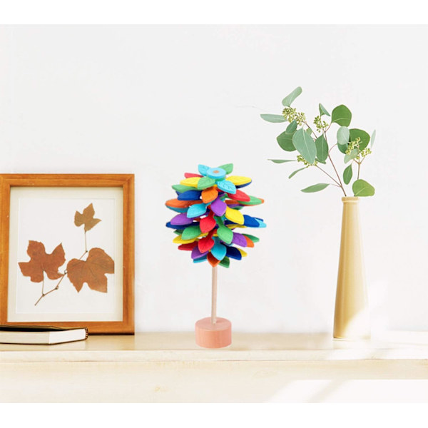 Trä kontor hem leksaker Stress Relief Toy - Lövformad display
