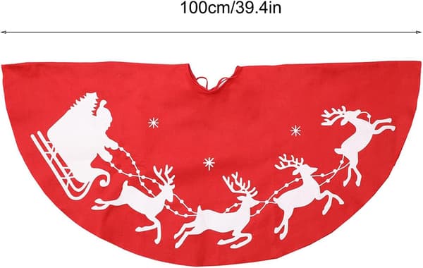 (100cm) Julgran Golvmatta Non Woven Tree Skirt Christ