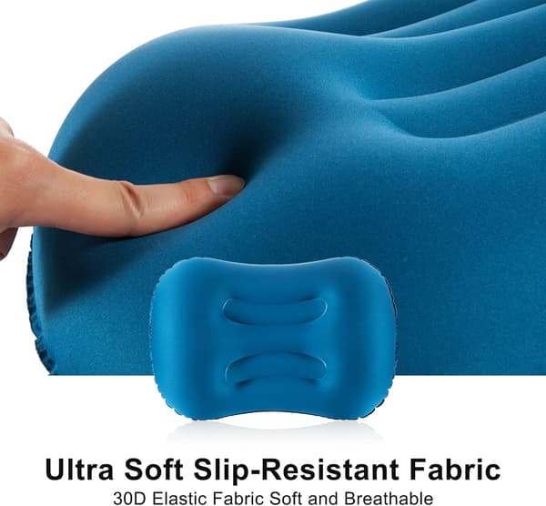 Bleu au trésor Oreiller Gonflable de Camping, Ultraléger Coussin