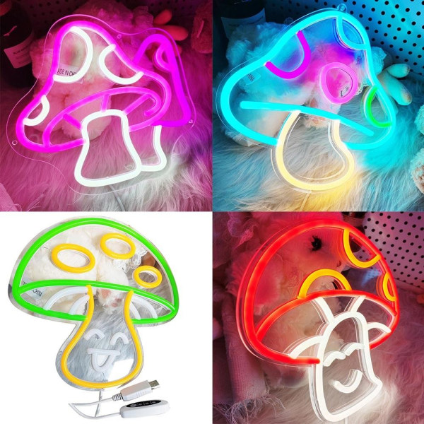 Mushroom Neon Light Svamp Neonskylt B B