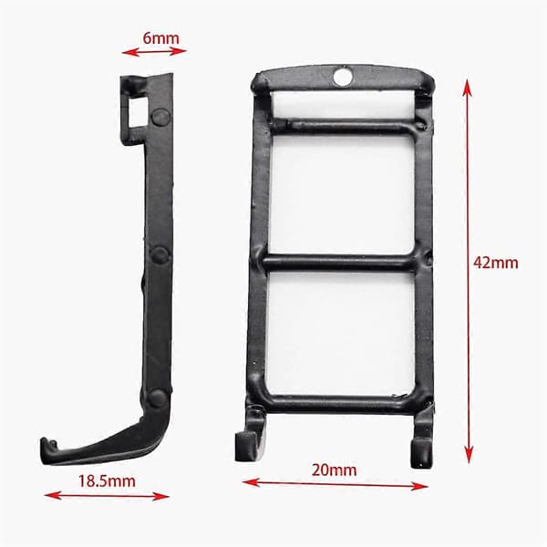 Metal Mini Sidestige til 1/18 1/24 TRX4M RC Bil Opgraderingsdele Tilbehør Lang Stil