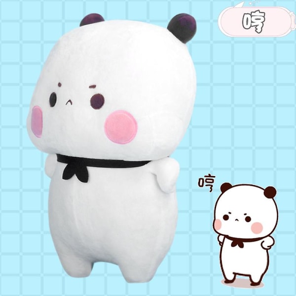 Bubu Och udu Panda Plysch Söt tecknad Pandabjörndocka Kawaii stoppad mjuk kudde Leksaksrumsdekor Barndagspresenter till barn D