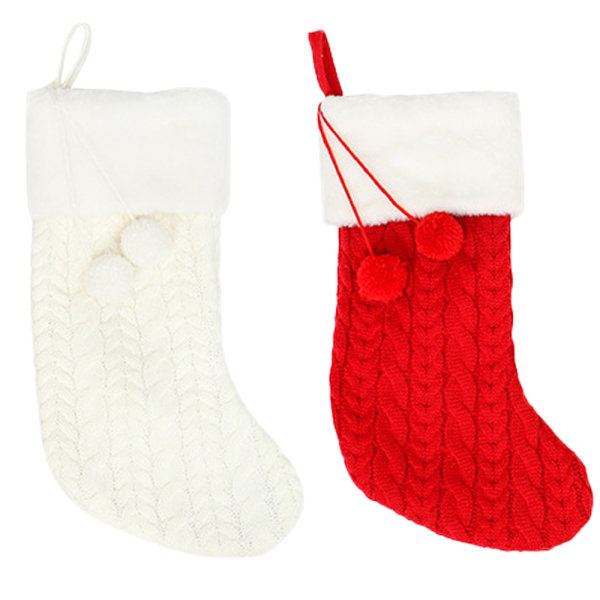 Julestrømper, til julefestdekoration red+white
