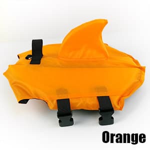 Orange Hund Svømmevest Hajfinne