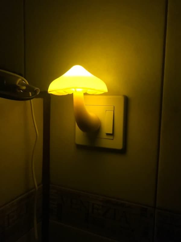 2Pack Svampe Natlampe Stick i Lampe til vægdekoration