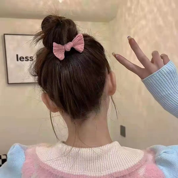 20 stycken Gradient Candy Color Bow Handduk Ring High Stretch Hår