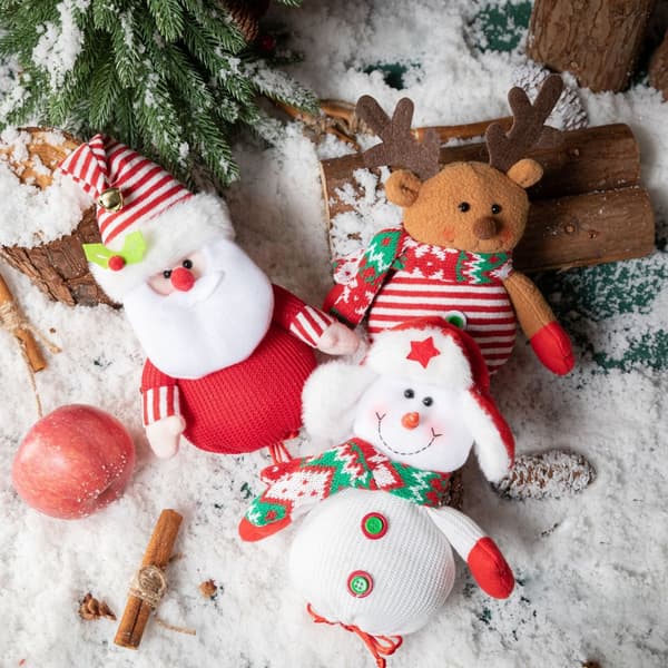 Jultomten Snowman Älg Äppleväska presentpåse