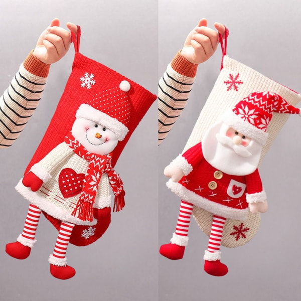 Julaktier Julklappspåse STRICKAD JOMTEMAN STICKAD