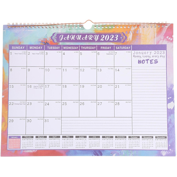 English Wall Calendar Hanging Calendar Bedroom Wall Calendar Day Count Down Calendar