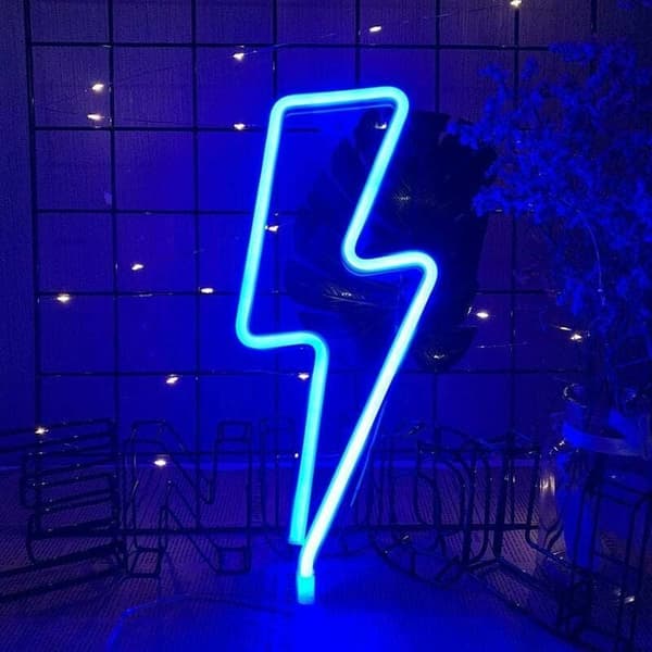 Neonljusblixt Neonljus LED-skyltformad Ljus Väggdekor för