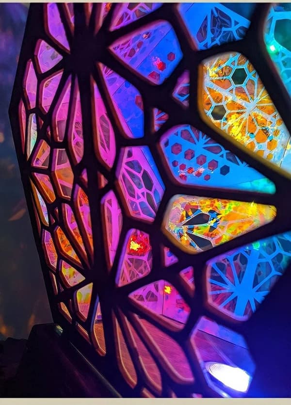 Boheme LED-lampe, trælys projektionsnatlampe 3D Col