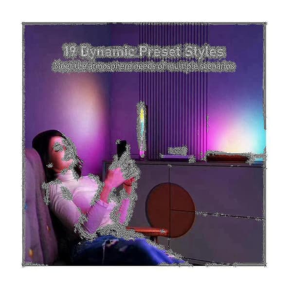 Smart LED-lys Med Eu Plugg Bar Rgb Atmosphere Light Musikk Synkronisering Flere Moduser Tv-vegg