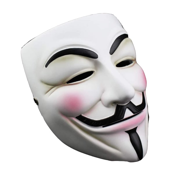 Vendetta White Resin Maske, Guy Fawkes Anonym Cosplay Kostyme