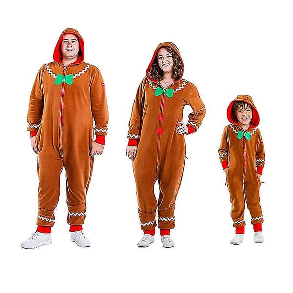 Herrfamilj Gingerbread Cozy Jumpsuit, Comfy Gingerbread Cozy Christmas Onesie