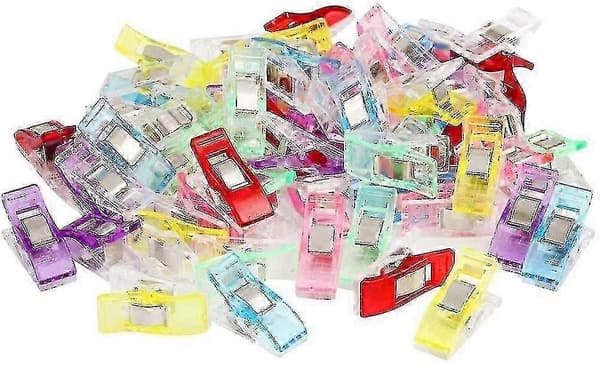 Syklips, farget plast, lett og slitesterk (100 stk)
