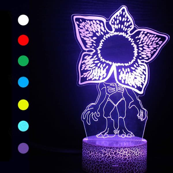 3D Illusjon Nattlys Skrivebordslampe med fjernkontroll dekorpresent