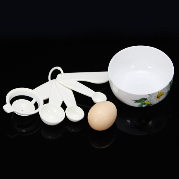 1 set Mätsked Matsål Hög hårdhet Plast Mätkopp Äggula Separator Set Mini Gadget för hemmet