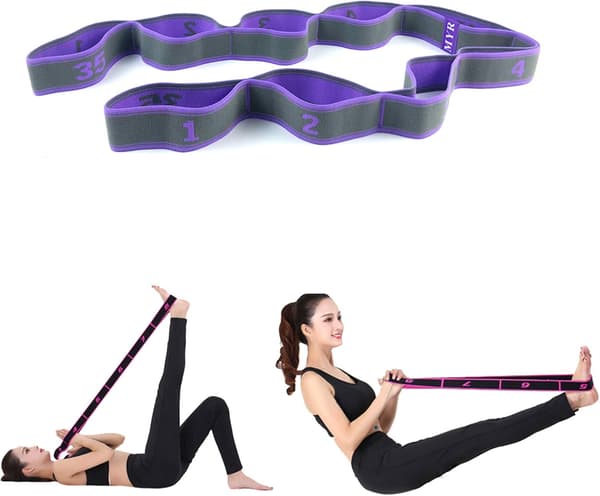 Fitness Elastisk Bælte, Yoga Elastisk Bælte, Justerbart Elastisk Bælte