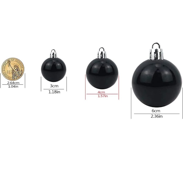Fin dekorativ liten sak med gnistrande julgran Black Christmas Ball
