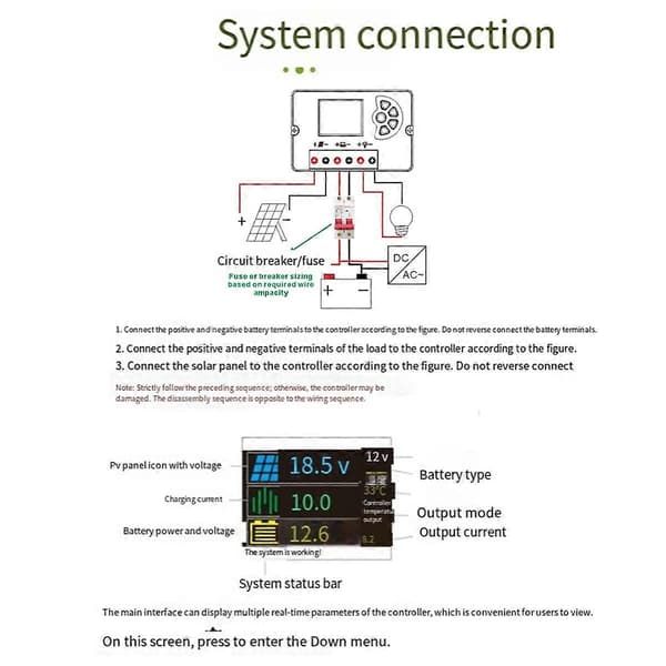 12V 24V Auto Solar Opladningsregulator 10A Panel Celle Batteriopladningsregulator Justerbar LCD-skærm