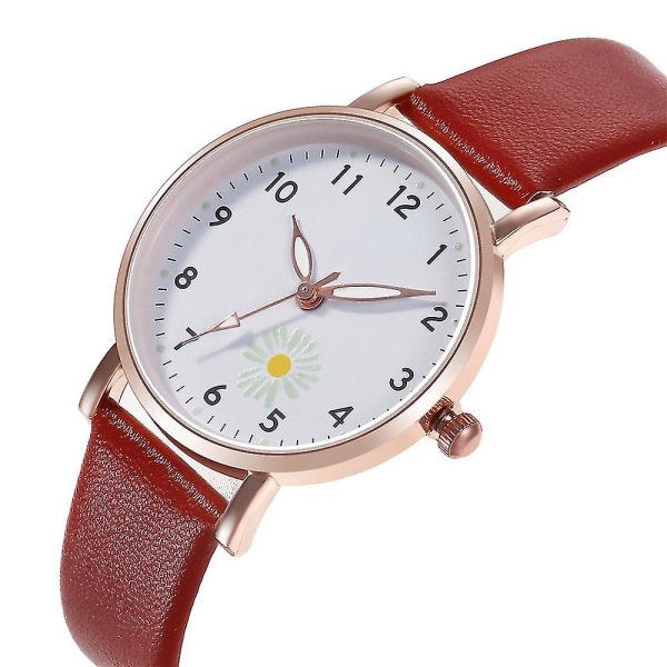 Ny [ Dammode Little Daisy Watches ] [ Girls Leather Belt Quartz Watch ]