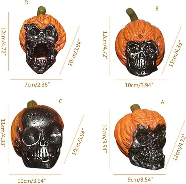 Halloween græskar kranie hoved udendørs dekorationer